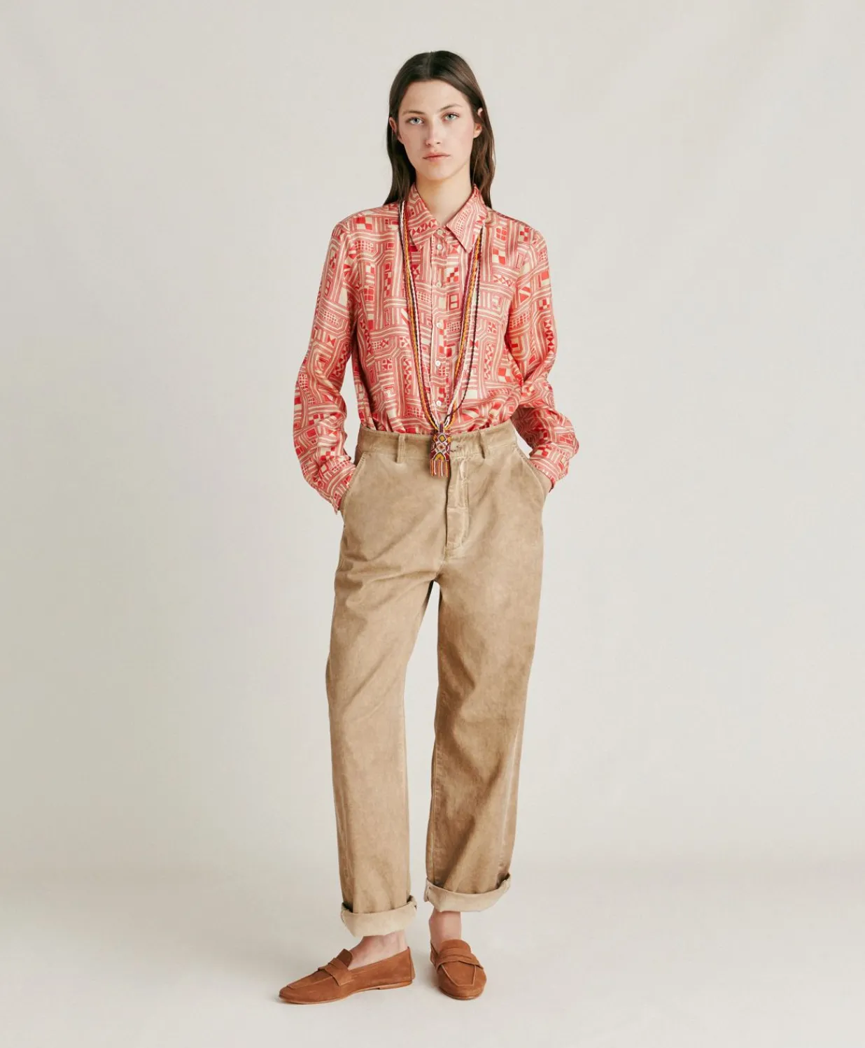 Clearance Pantalon Gabardine Bis Fuchsia - Sable Femmes Costumes Et Costumes