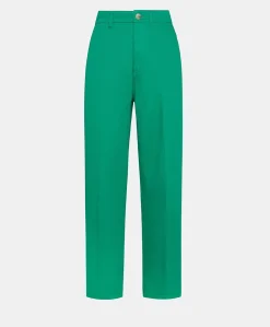 Pantalon Gabardine Bis Fuchsia - Emeraude Femmes Pantalons Et Shorts