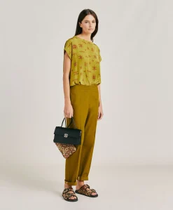 Pantalon Gabardine Haiti - Olive Femmes Pantalons Et Shorts