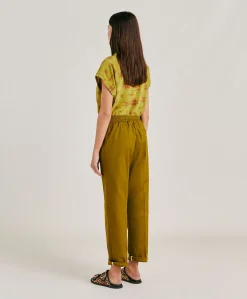 Pantalon Gabardine Haiti - Olive Femmes Pantalons Et Shorts