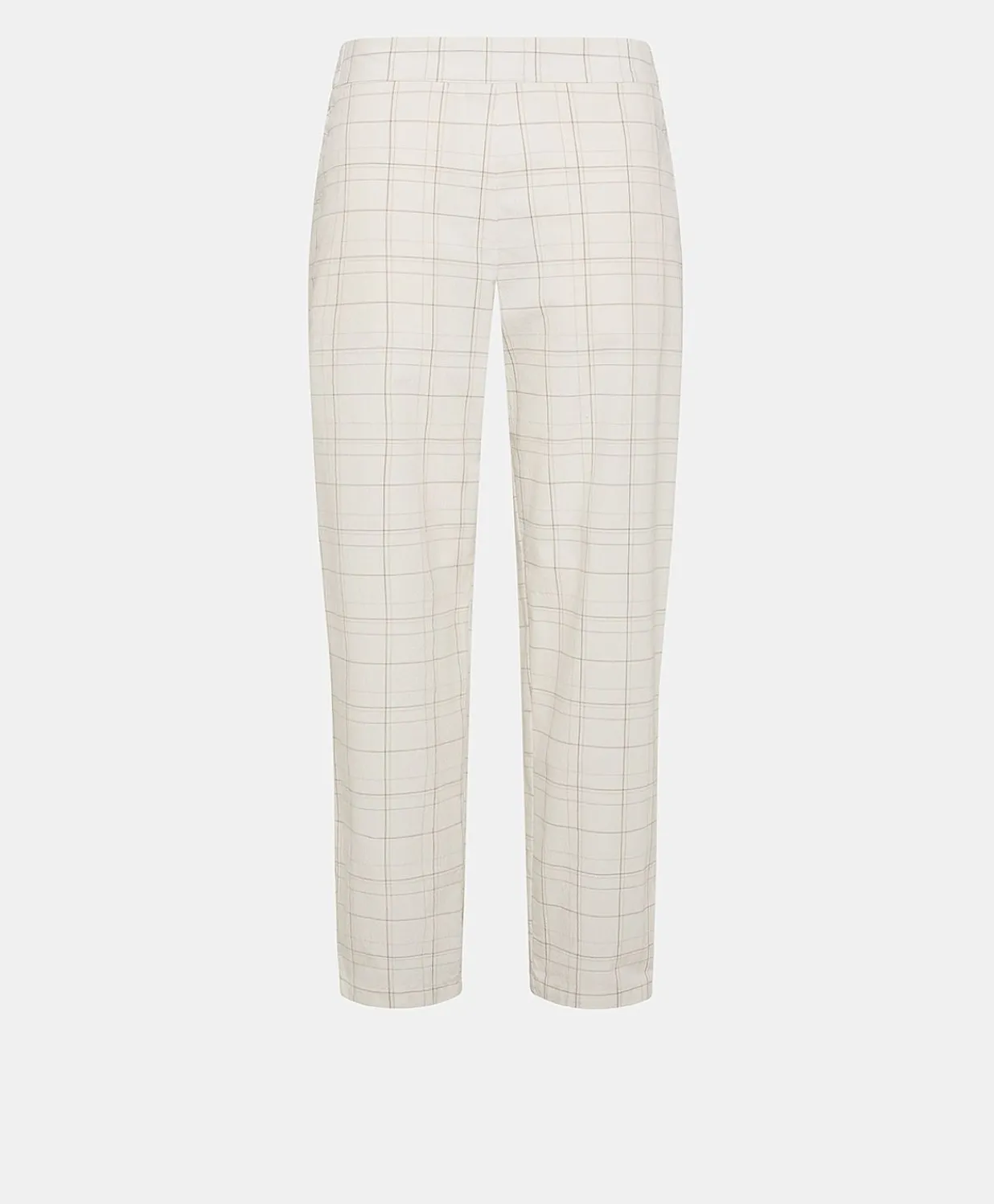 Online Pantalon Idaho Check Seersucker - Creme/Boue Femmes Costumes Et Costumes