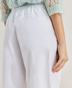 Hot Pantalon Idaho En Popeline - Blanc Optique Femmes Pantalons Et Shorts