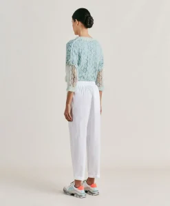 Hot Pantalon Idaho En Popeline - Blanc Optique Femmes Pantalons Et Shorts