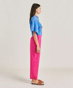 Discount Pantalon Idaho En Popeline - Fuchsia Femmes Pantalons Et Shorts