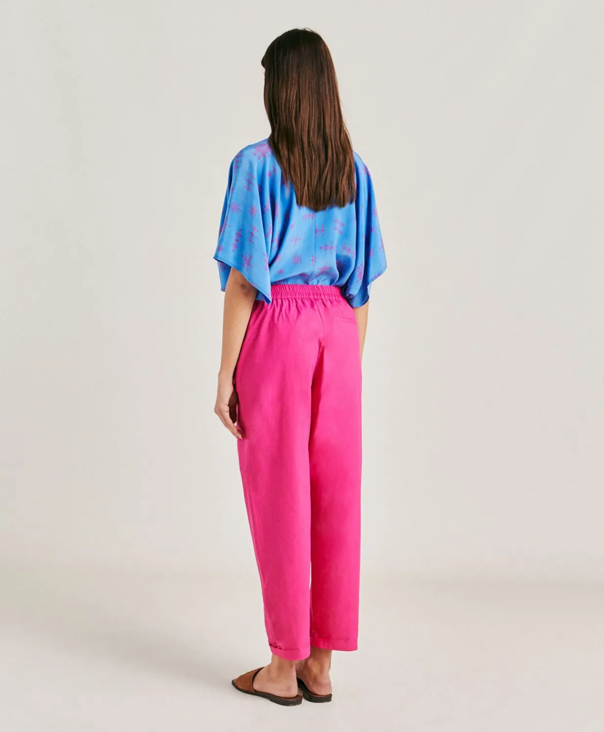 Discount Pantalon Idaho En Popeline - Fuchsia Femmes Pantalons Et Shorts
