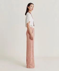 Discount Pantalon Jacquard Austin Cupro - Rose Femmes Costumes Et Costumes
