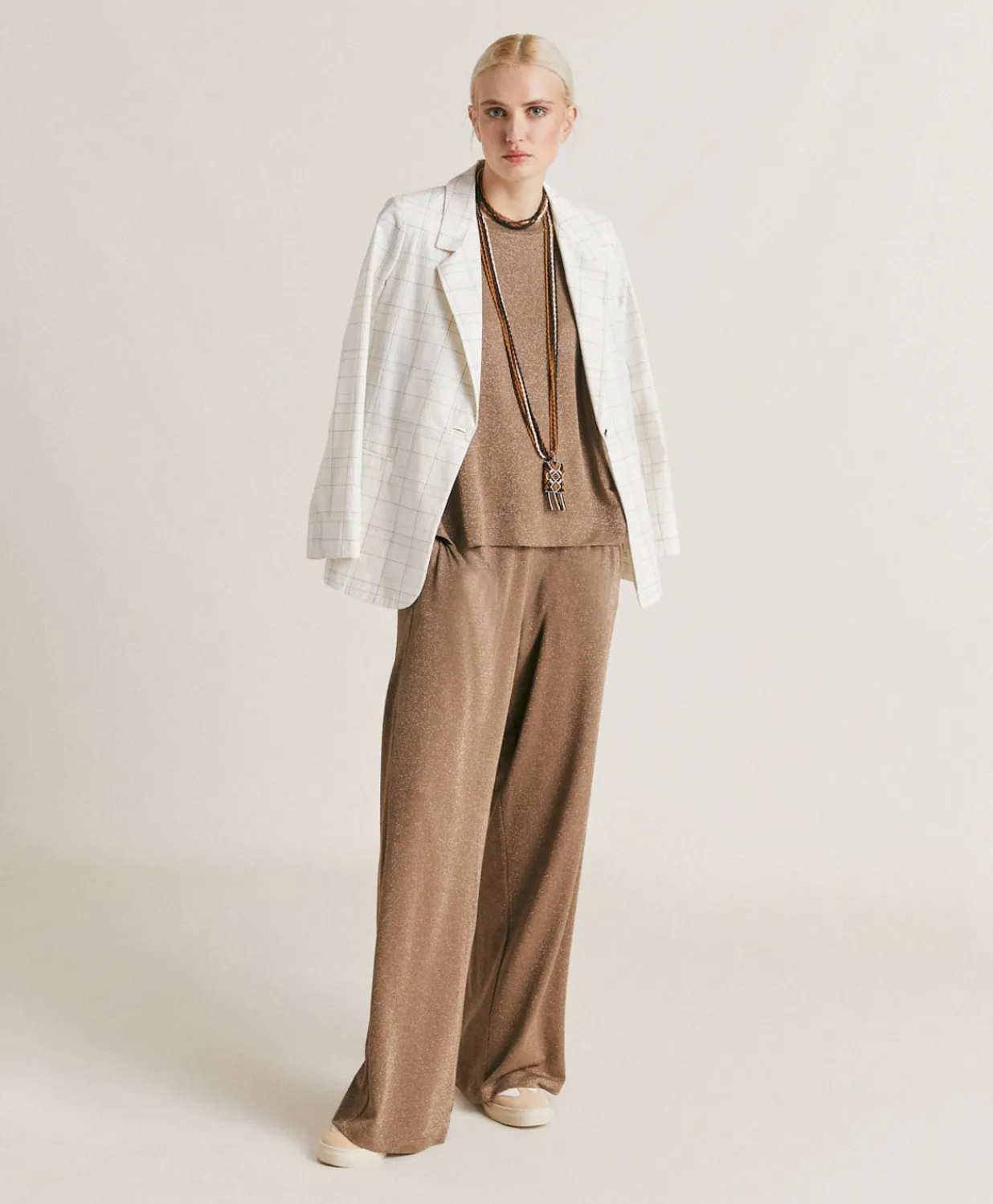 Hot Pantalon Jersey Lurex Baccarat - Boue Femmes Pantalons Et Shorts