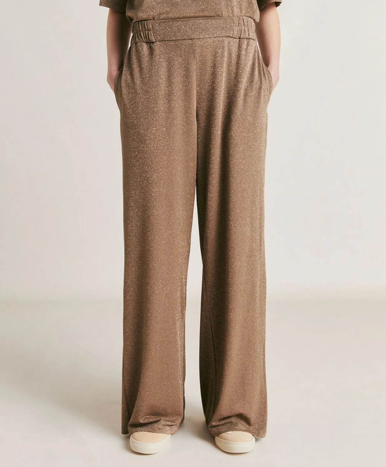 Hot Pantalon Jersey Lurex Baccarat - Boue Femmes Pantalons Et Shorts
