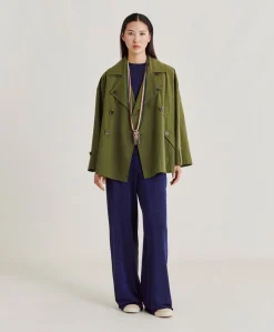Clearance Pantalon Jersey Lurex Baccarat - Bleute Femmes Pantalons Et Shorts