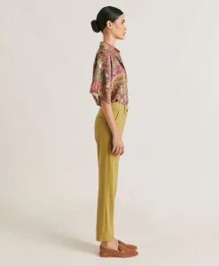New Pantalon Lyon Coton Lin - Avocat Femmes Pantalons Et Shorts