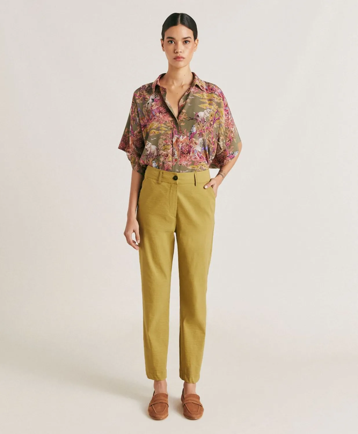 New Pantalon Lyon Coton Lin - Avocat Femmes Pantalons Et Shorts