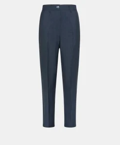 Online Pantalon Matthieu En Viscose De Lin Elegant - Bleu Nuit Femmes Pantalons Et Shorts