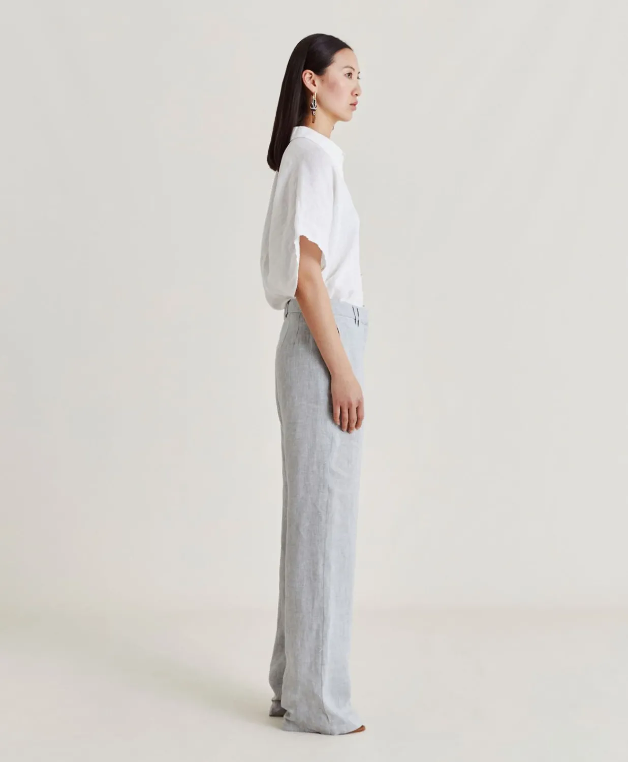 New Pantalon Narciso Lin Lurex - Gris Femmes Costumes Et Costumes