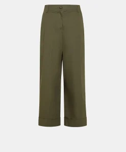 Discount Pantalon Popeline Grecale - Armee Femmes Pantalons Et Shorts