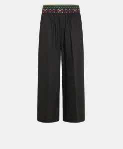 Online Pantalon Roca En Voile De Coton Brode - Noir Femmes Pantalons Et Shorts