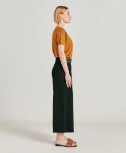 Online Pantalon Roca En Voile De Coton Brode - Noir Femmes Pantalons Et Shorts