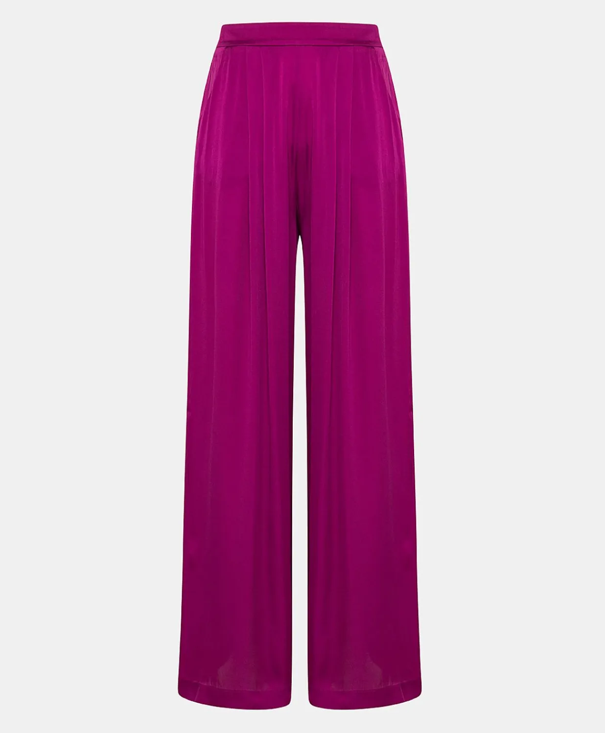 Online Pantalon Uni En Soie Patrice Bis - Cyclamen Femmes Pantalons Et Shorts