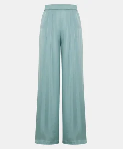 Pantalon Uni En Soie Patrice Bis - Ceruleen Femmes Pantalons Et Shorts