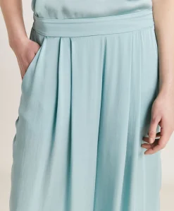 Pantalon Uni En Soie Patrice Bis - Ceruleen Femmes Pantalons Et Shorts