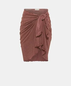 Clearance Pareo Aegean En Jersey Lurex - Terre Cuite Femmes Maillots De Bain