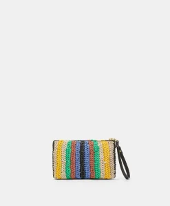 Sale Pochette En Raphia Raye Yamir - Multicolore Femmes Sacs Et Pochettes