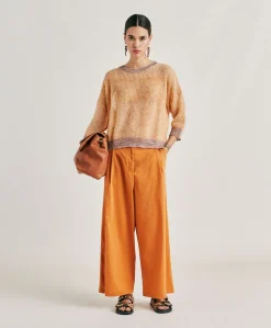 Sale Pull Bella En Mohair Doux - Orange Femmes Tricots