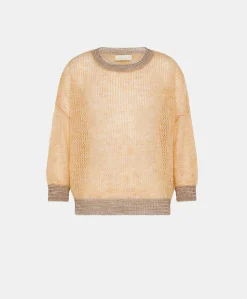Sale Pull Bella En Mohair Doux - Orange Femmes Tricots