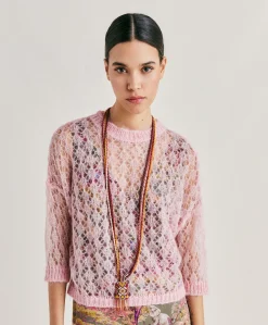 Best Pull Campanula En Mohair Doux - Rose Bebe Femmes Tricots