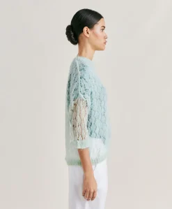 Best Pull Campanula En Mohair Doux - Turquoise Femmes Tricots