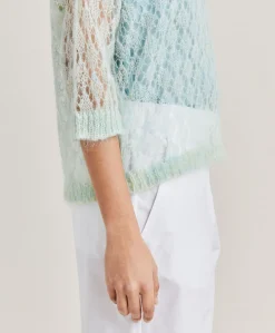 Best Pull Campanula En Mohair Doux - Turquoise Femmes Tricots