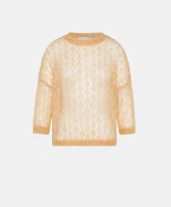 Sale Pull Campanula En Mohair Doux - Orange Femmes Tricots