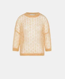 Sale Pull Campanula En Mohair Doux - Orange Femmes Tricots