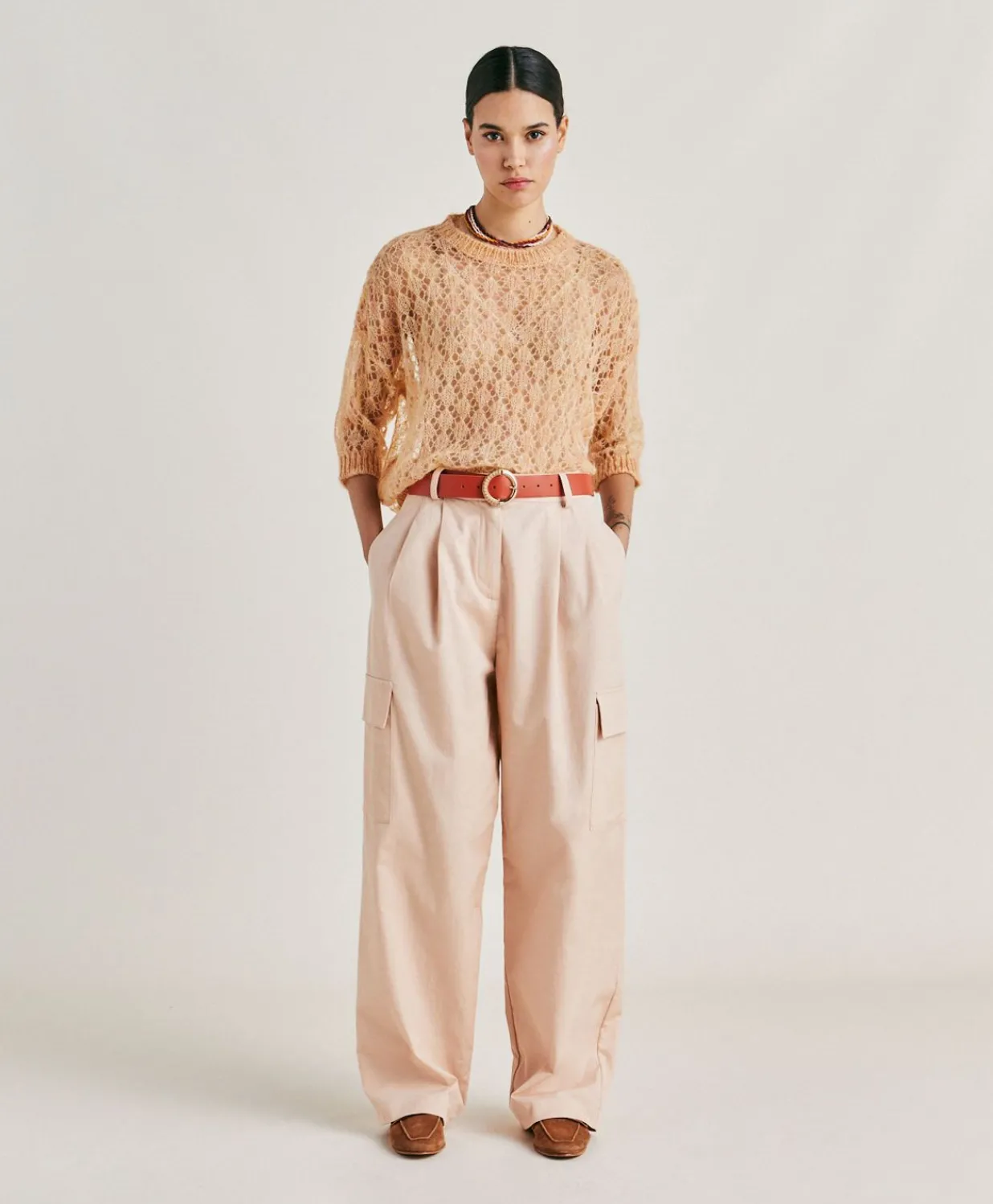 Sale Pull Campanula En Mohair Doux - Orange Femmes Tricots