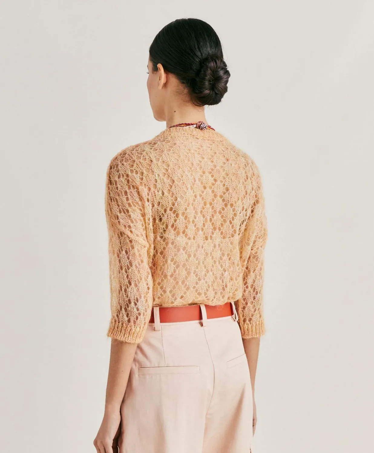 Sale Pull Campanula En Mohair Doux - Orange Femmes Tricots