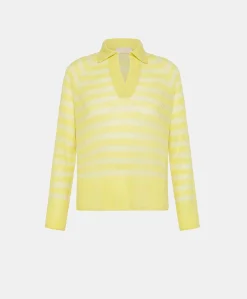New Pull Egide Perlata Raye Lurex - Citron Vert Femmes Tricots