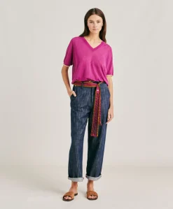 Discount Pull En Lin Edie - Cyclamen Femmes Tricots