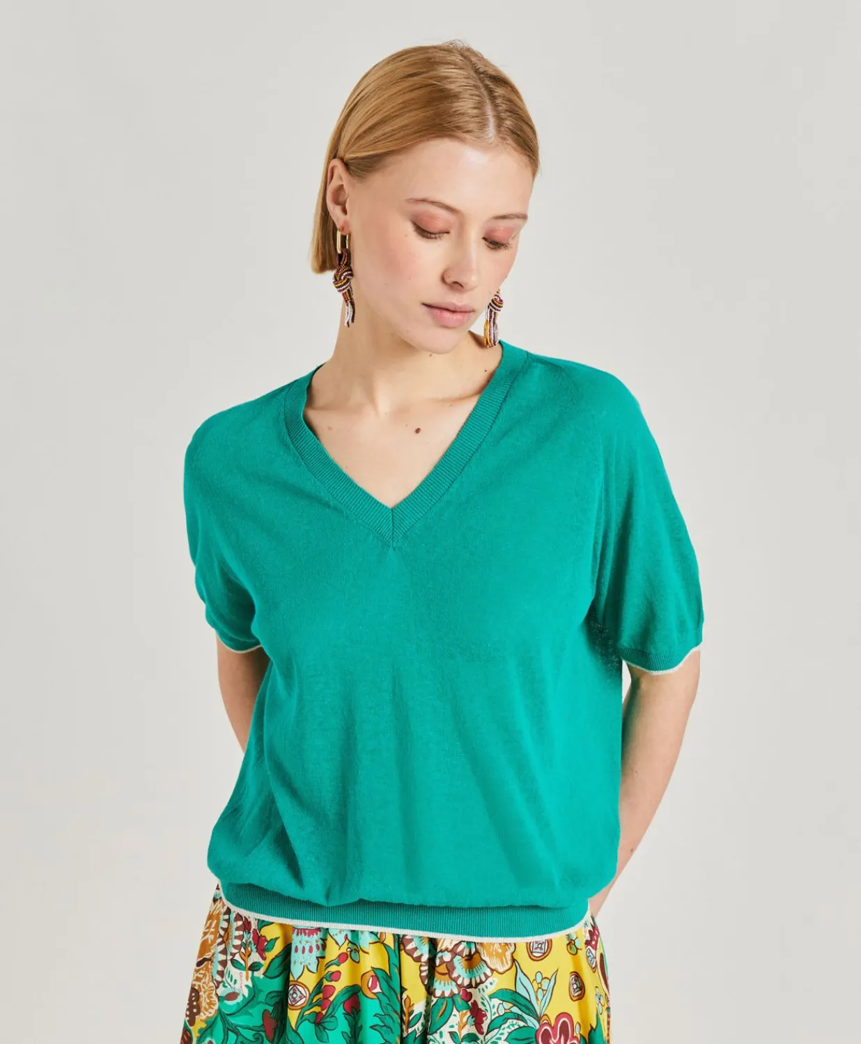 Clearance Pull En Lin Edie - Emeraude Femmes Tricots