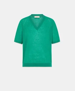 Clearance Pull En Lin Edie - Emeraude Femmes Tricots