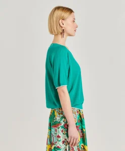 Clearance Pull En Lin Edie - Emeraude Femmes Tricots