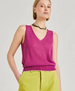 Clearance Pull En Lin Graziosa - Cyclamen Femmes Tricots