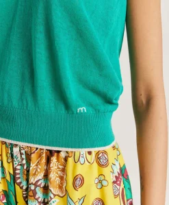 Sale Pull En Lin Graziosa - Emeraude Femmes Tricots