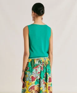 Sale Pull En Lin Graziosa - Emeraude Femmes Tricots
