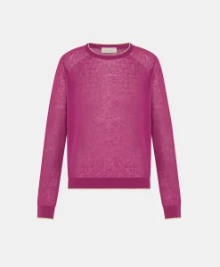 New Pull En Lin Rio - Cyclamen Femmes Tricots