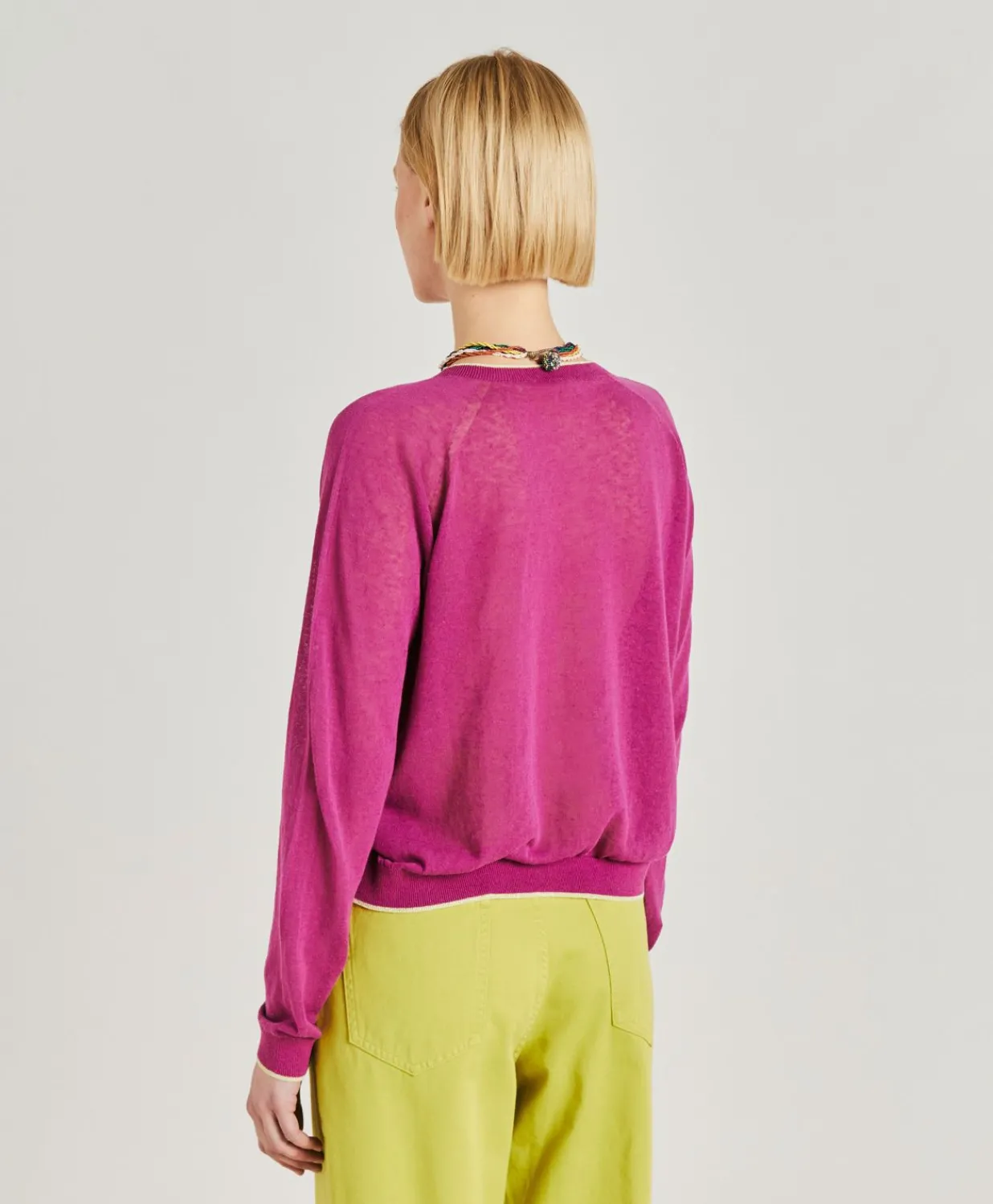 New Pull En Lin Rio - Cyclamen Femmes Tricots