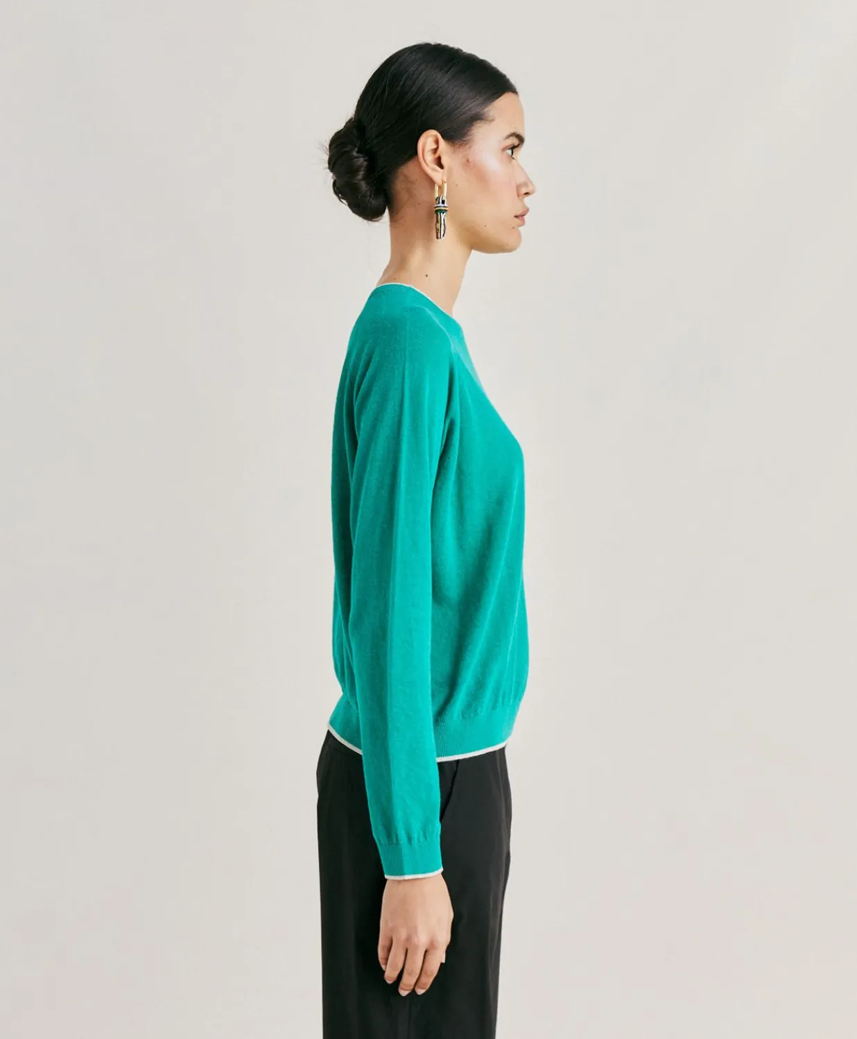 Discount Pull En Lin Rio - Emeraude Femmes Tricots