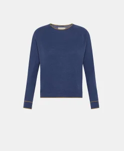 Online Pull En Lin Stretch Rio - Bleu Femmes Tricots