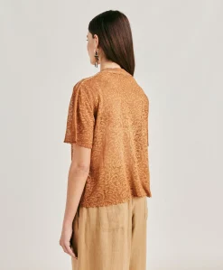 Clearance Pull En Lin Sveva - Caramel Femmes Tricots