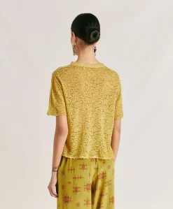 Outlet Pull En Lin Sveva - Huile Femmes Tricots