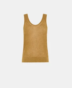 Hot Pull Liccia Nacre Lurex - Caramel Femmes Tricots