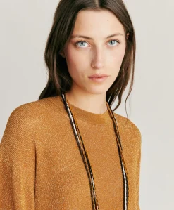 Outlet Pull Lurex Perle Jacinto - Caramel Femmes Tricots
